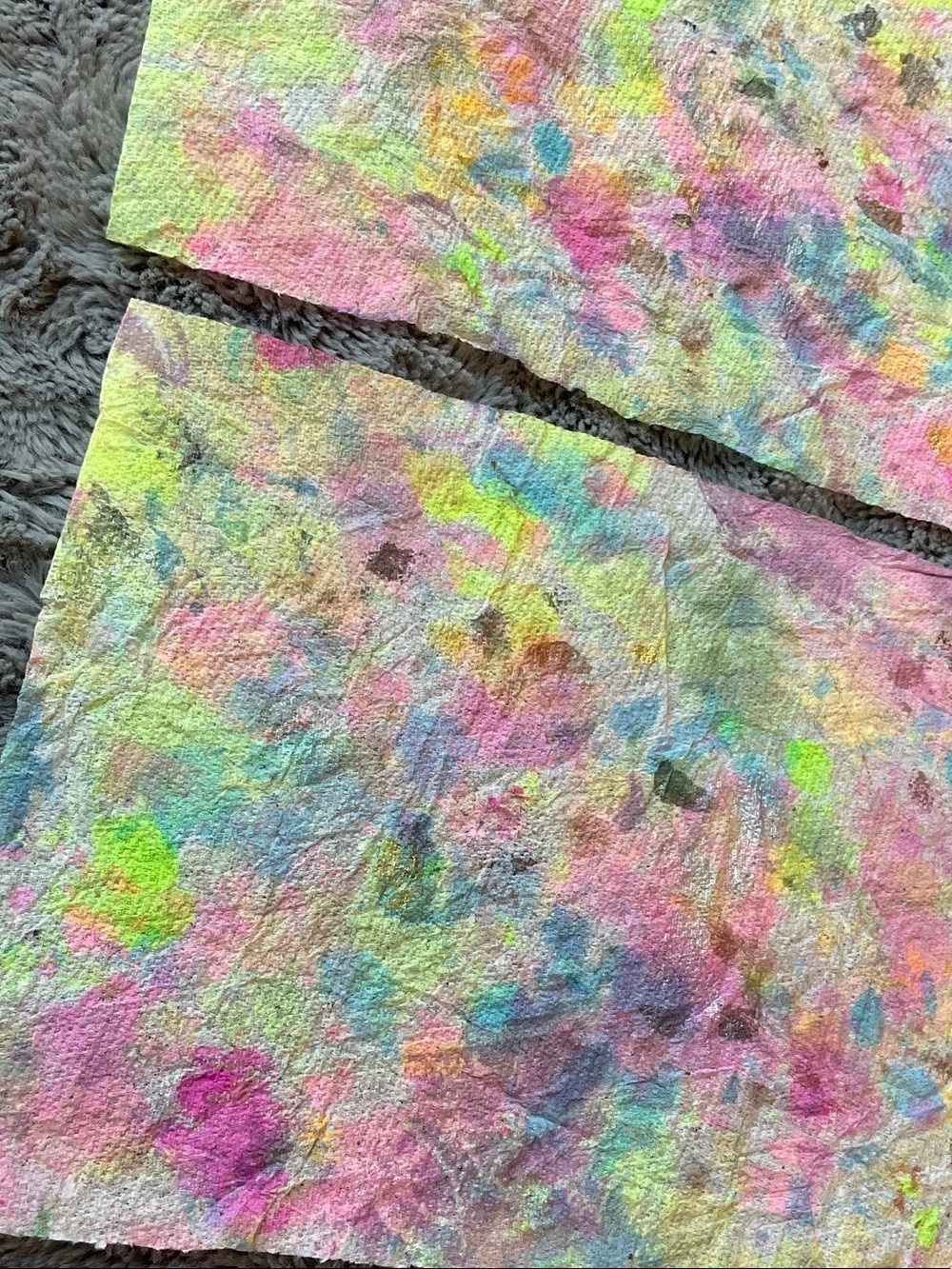 Abstract Multicolor Textile Art - Picture 6 of 7